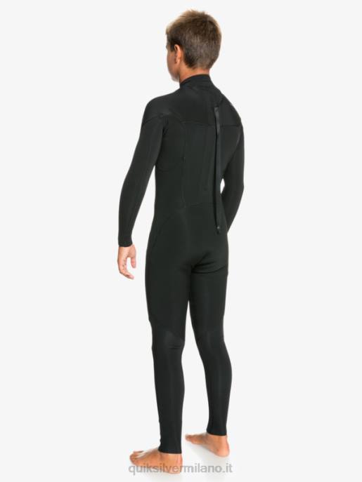 esso Quiksilver ragazzi 8-16 4/3mm sessioni l/sl tuta intera nero HTZR2188