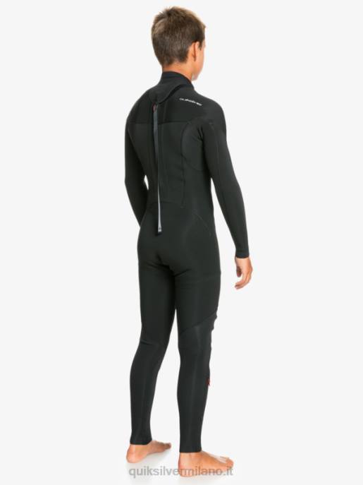 esso Quiksilver ragazzi 8-16 4/3mm sessioni l/sl tuta intera nero HTZR2188