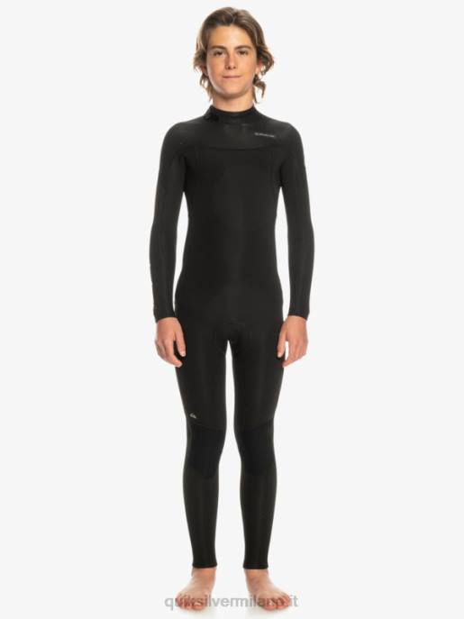 esso Quiksilver ragazzi Muta da 8-16 3/2 mm per sessioni quotidiane con zip posteriore nero HTZR2224