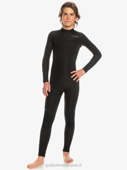 esso Quiksilver ragazzi Muta da 8-16 3/2 mm per sessioni quotidiane con zip posteriore nero HTZR2224