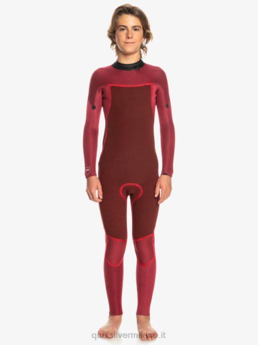 esso Quiksilver ragazzi Muta da 8-16 3/2 mm per sessioni quotidiane con zip posteriore nero HTZR2224