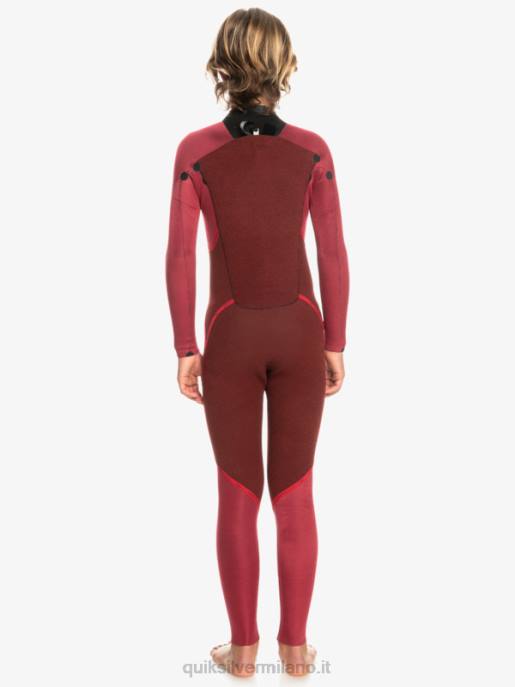 esso Quiksilver ragazzi Muta da 8-16 3/2 mm per sessioni quotidiane con zip posteriore nero HTZR2224
