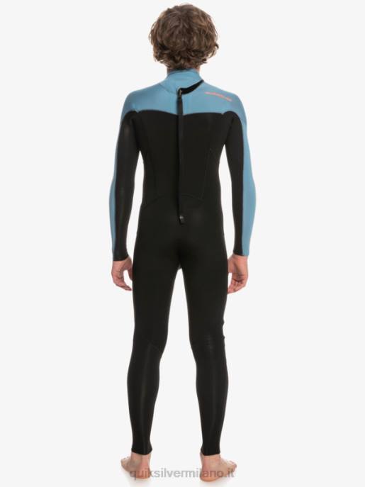 esso Quiksilver ragazzi Muta da 8-16 3/2 mm per sessioni quotidiane con zip posteriore nero/blu provinciale HTZR2223