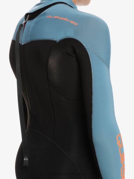 esso Quiksilver ragazzi Muta da 8-16 3/2 mm per sessioni quotidiane con zip posteriore nero/blu provinciale HTZR2223