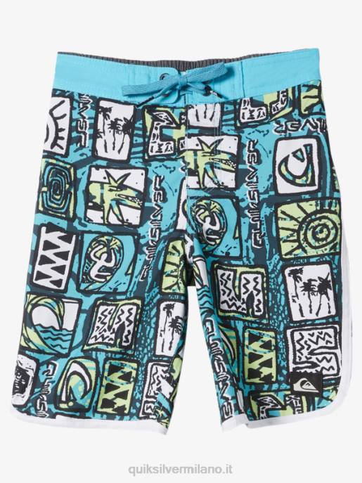 esso Quiksilver ragazzi 2-7 capesante di tutti i giorni 14 boardshorts blu del fiume HTZR1920