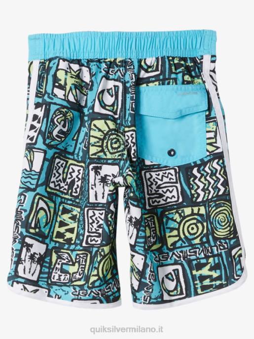esso Quiksilver ragazzi 2-7 capesante di tutti i giorni 14 boardshorts blu del fiume HTZR1920