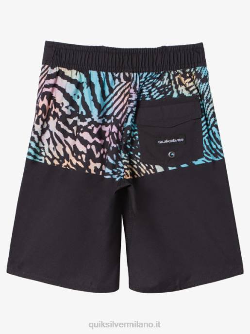 esso Quiksilver ragazzi 2-7 divisione quotidiana 14 boardshorts nero HTZR1893