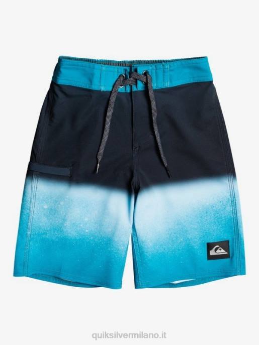 esso Quiksilver ragazzi 2-7 lastra surfsilk 14 pantaloncini da surf riciclati blu fiordo HTZR2335