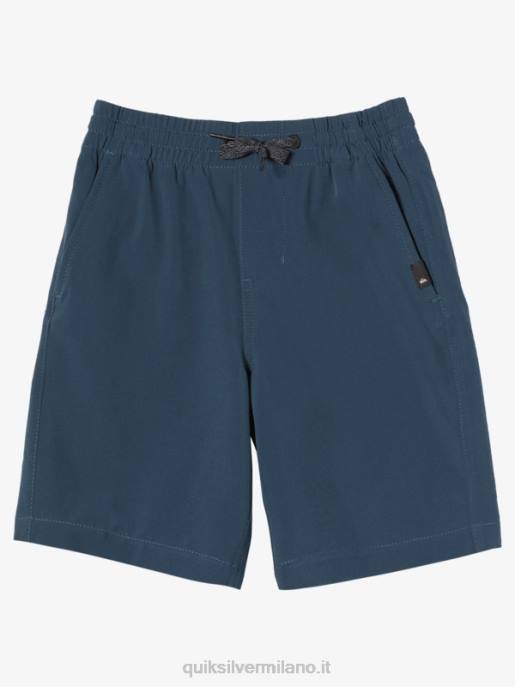 esso Quiksilver ragazzi 2-7 ocean elastico 14 boardshort anfibio marina di mezzanotte HTZR2056