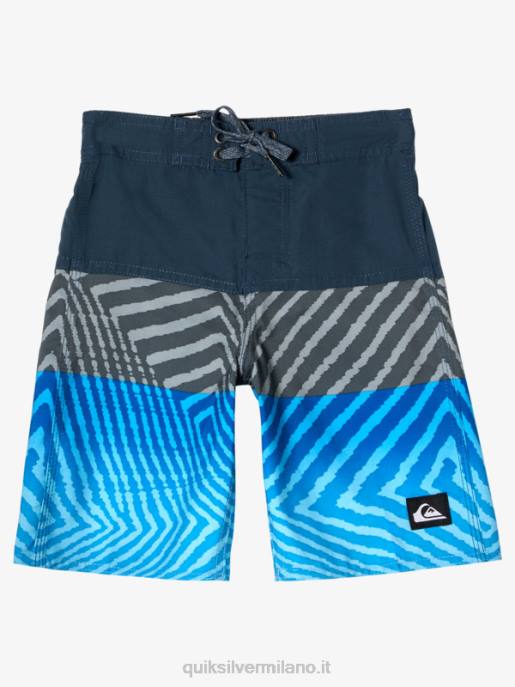 esso Quiksilver ragazzi 2-7 pantaloncini da surf da 14 pannelli per tutti i giorni marina di mezzanotte HTZR1898