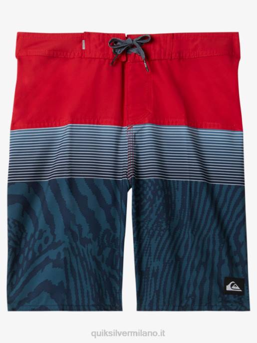 esso Quiksilver ragazzi 8-16 boardshorts pannello 17 di tutti i giorni rosso ad alto rischio HTZR1904