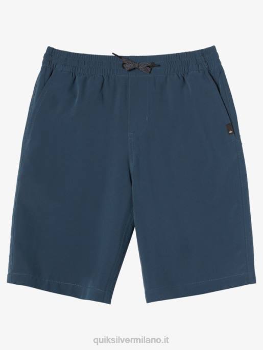 esso Quiksilver ragazzi 8-16 ocean elastico 18 boardshort anfibi marina di mezzanotte HTZR2067