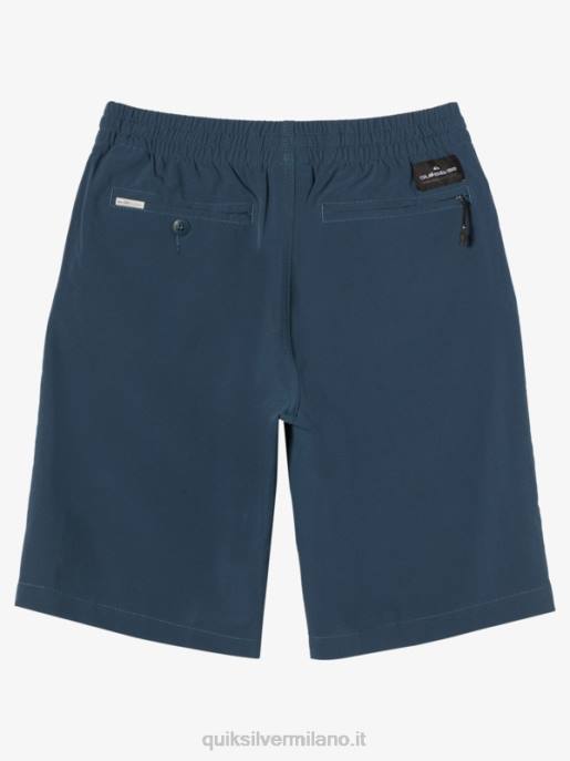 esso Quiksilver ragazzi 8-16 ocean elastico 18 boardshort anfibi marina di mezzanotte HTZR2067