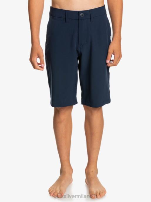 esso Quiksilver ragazzi 8-16 ocean union 19 pantaloncini anfibi blazer blu scuro HTZR1934