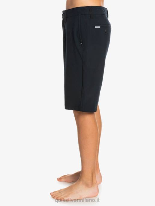 esso Quiksilver ragazzi 8-16 ocean union 19 pantaloncini anfibi nero HTZR1933