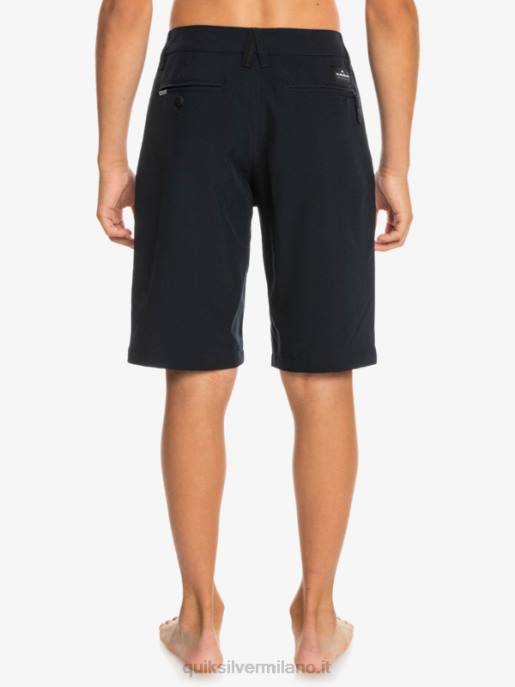 esso Quiksilver ragazzi 8-16 ocean union 19 pantaloncini anfibi nero HTZR1933