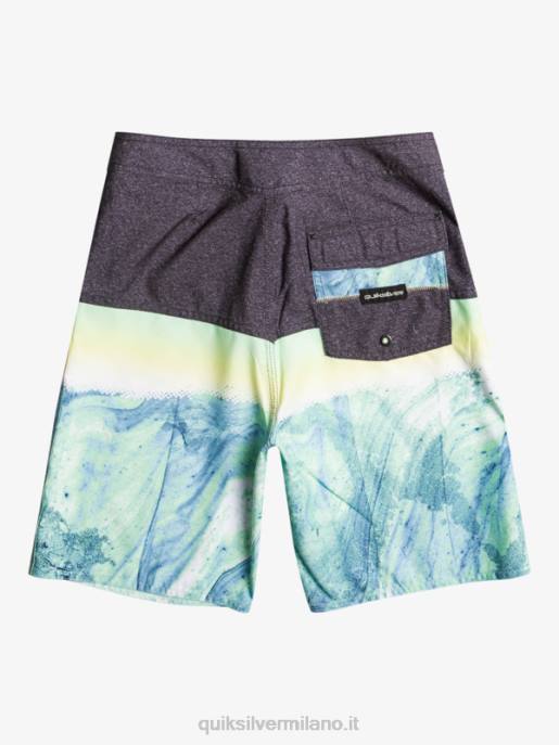 esso Quiksilver ragazzi 8-16 pannelli di tutti i giorni yth 17 boardshort cenere verde HTZR2274