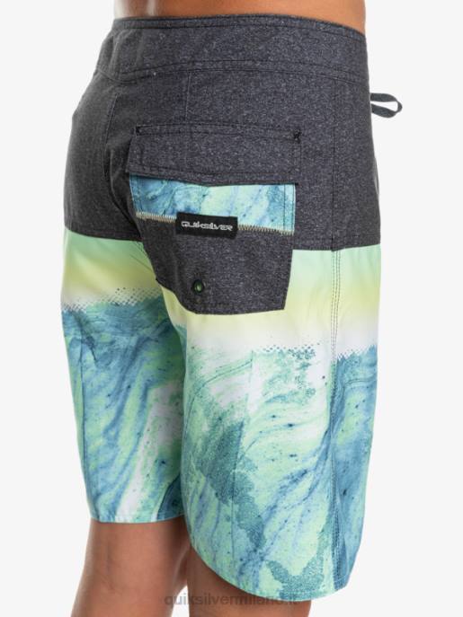 esso Quiksilver ragazzi 8-16 pannelli di tutti i giorni yth 17 boardshort cenere verde HTZR2274