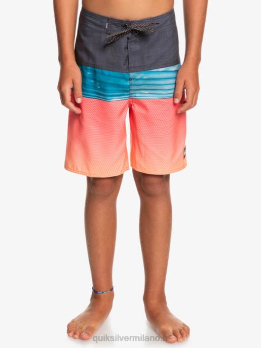 esso Quiksilver ragazzi 8-16 pannelli di tutti i giorni yth 17 boardshort pop arancione HTZR2275
