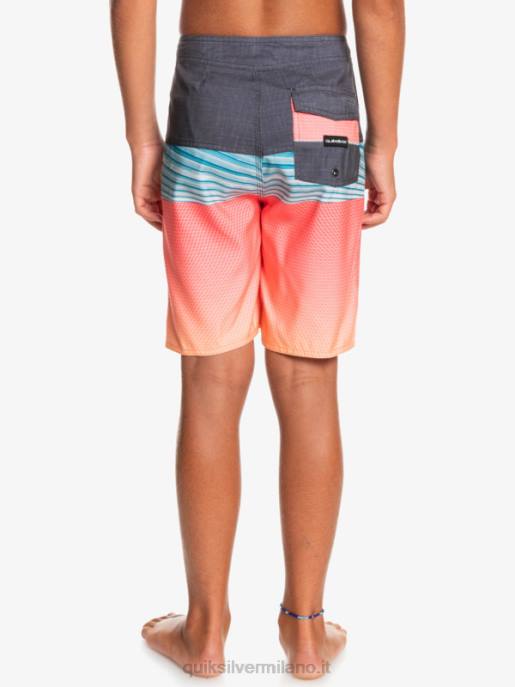 esso Quiksilver ragazzi 8-16 pannelli di tutti i giorni yth 17 boardshort pop arancione HTZR2275