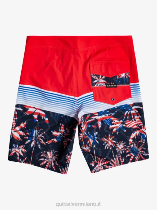 esso Quiksilver ragazzi 8-16 pannelli di tutti i giorni yth 17 boardshort rosso ad alto rischio HTZR2276