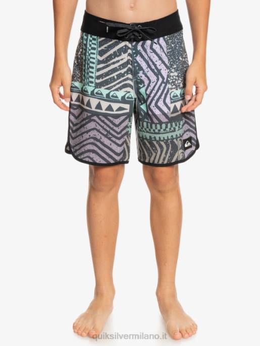 esso Quiksilver ragazzi 8-16 pantaloncini da surf Highlite Scallop 16 marina di mezzanotte HTZR2147