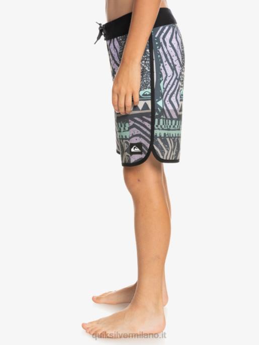 esso Quiksilver ragazzi 8-16 pantaloncini da surf Highlite Scallop 16 marina di mezzanotte HTZR2147