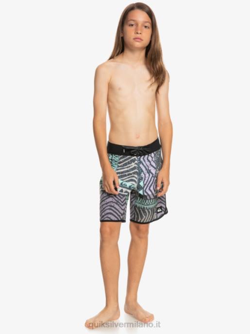 esso Quiksilver ragazzi 8-16 pantaloncini da surf Highlite Scallop 16 marina di mezzanotte HTZR2147
