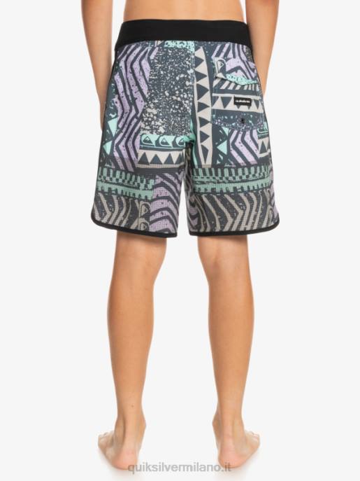 esso Quiksilver ragazzi 8-16 pantaloncini da surf Highlite Scallop 16 marina di mezzanotte HTZR2147