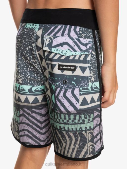 esso Quiksilver ragazzi 8-16 pantaloncini da surf Highlite Scallop 16 marina di mezzanotte HTZR2147