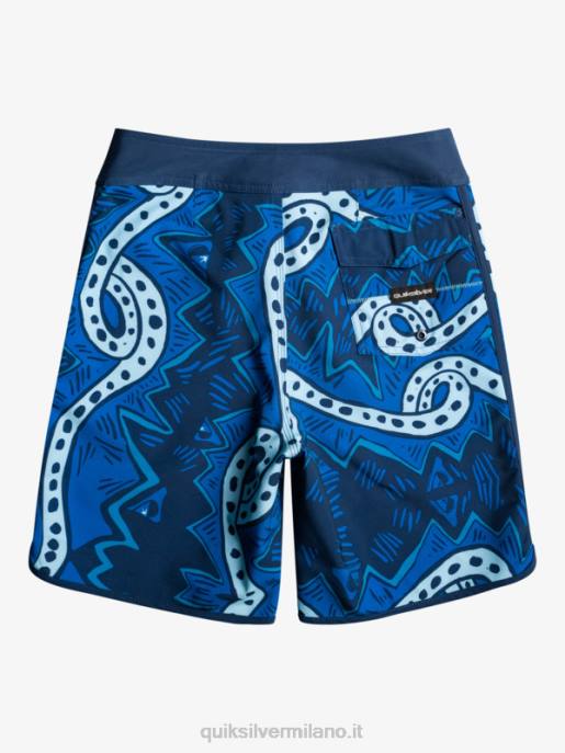 esso Quiksilver ragazzi 8-16 pantaloncini surfsilk ritorno al passato 17 insegne blu HTZR2328