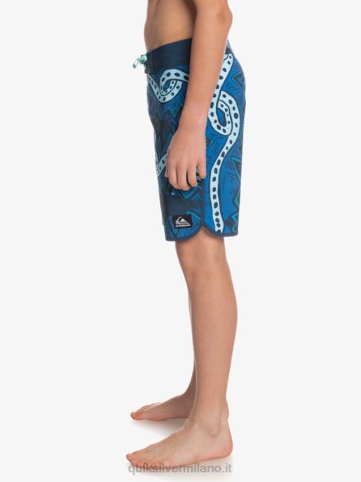 esso Quiksilver ragazzi 8-16 pantaloncini surfsilk ritorno al passato 17 insegne blu HTZR2328