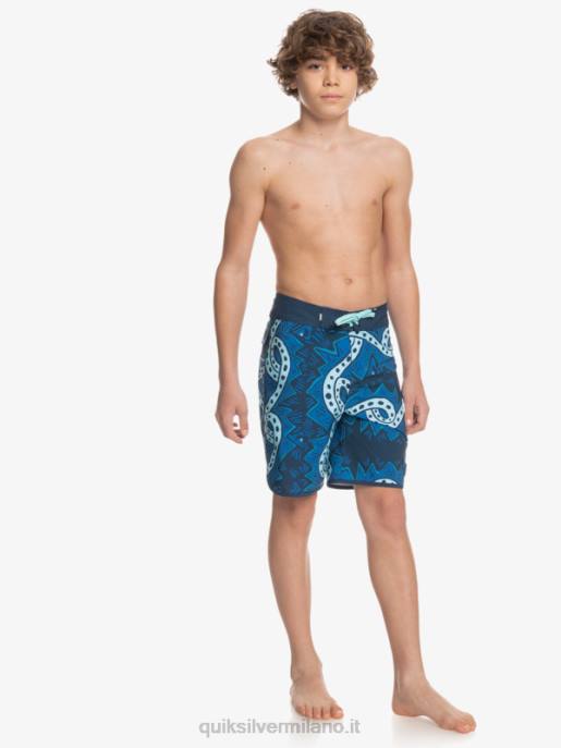 esso Quiksilver ragazzi 8-16 pantaloncini surfsilk ritorno al passato 17 insegne blu HTZR2328