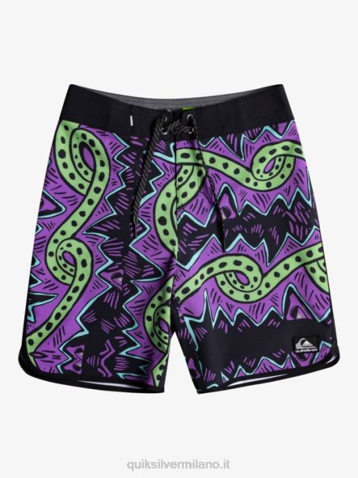 esso Quiksilver ragazzi 8-16 pantaloncini surfsilk ritorno al passato 17 nero HTZR2329