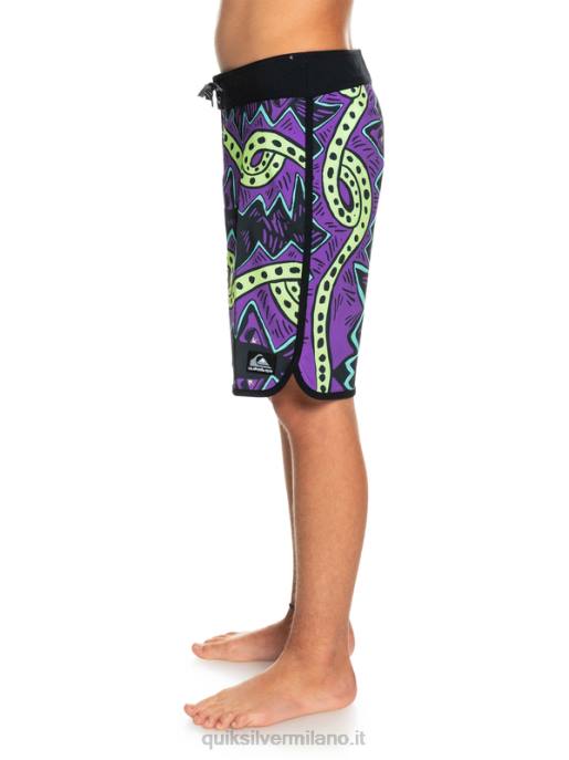 esso Quiksilver ragazzi 8-16 pantaloncini surfsilk ritorno al passato 17 nero HTZR2329