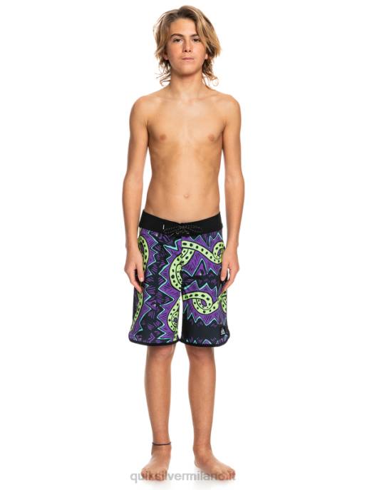 esso Quiksilver ragazzi 8-16 pantaloncini surfsilk ritorno al passato 17 nero HTZR2329