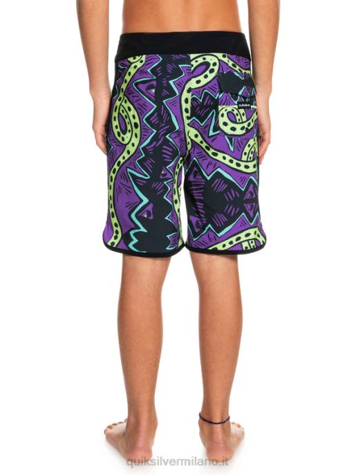 esso Quiksilver ragazzi 8-16 pantaloncini surfsilk ritorno al passato 17 nero HTZR2329