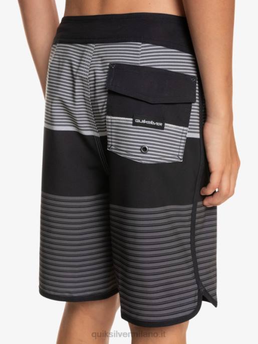 esso Quiksilver ragazzi 8-16 pantaloncini surfsilk tijuana 17 nero HTZR1987
