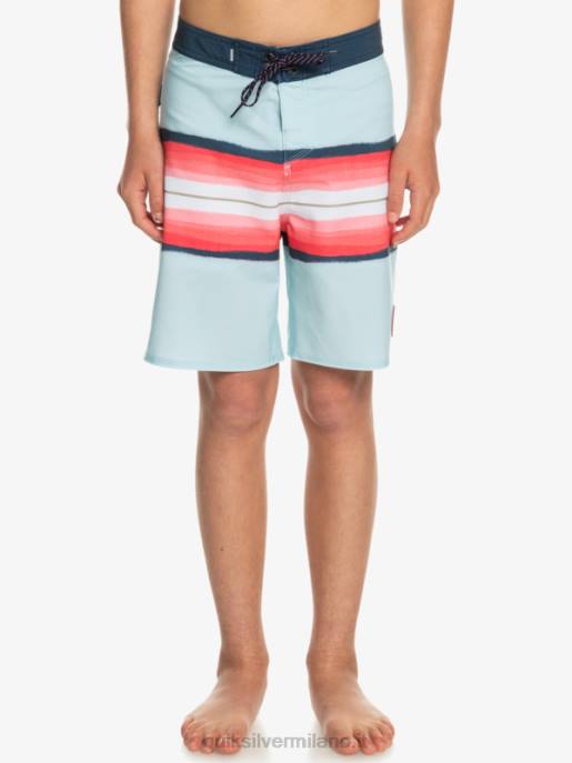 esso Quiksilver ragazzi 8-16 surfsilk resina tinta 17 boardshorts blu grigio HTZR2302