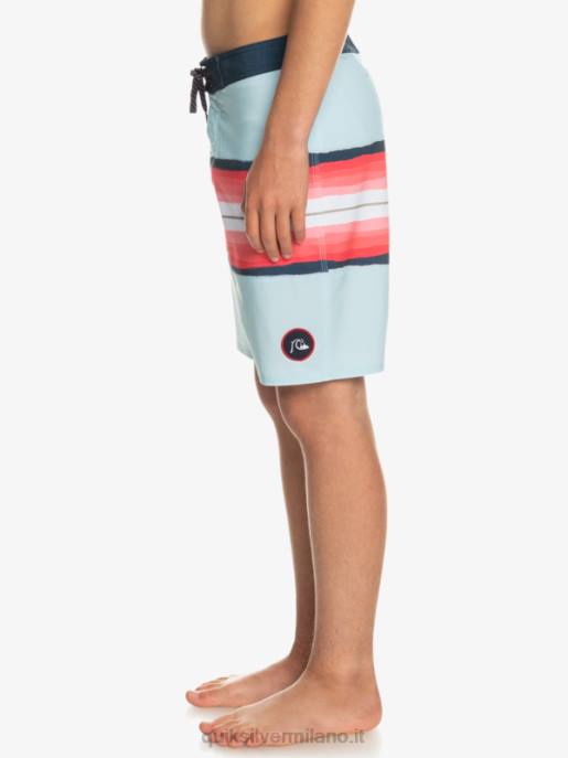 esso Quiksilver ragazzi 8-16 surfsilk resina tinta 17 boardshorts blu grigio HTZR2302