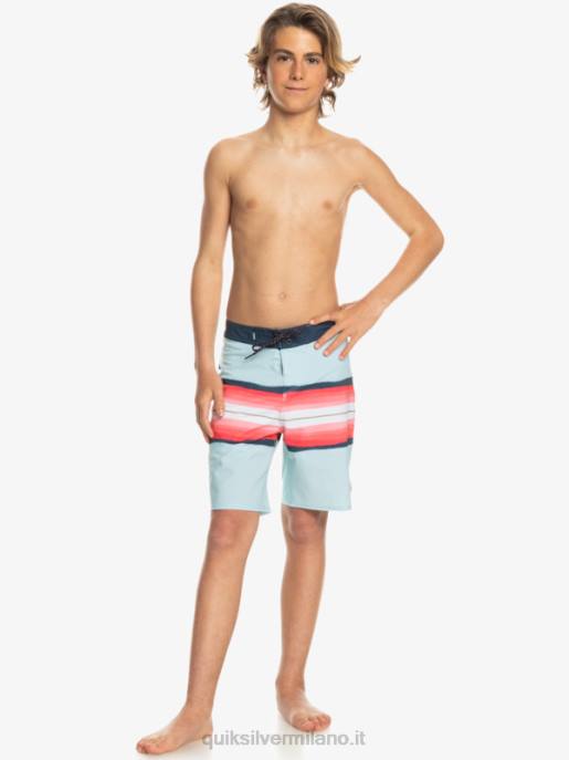 esso Quiksilver ragazzi 8-16 surfsilk resina tinta 17 boardshorts blu grigio HTZR2302