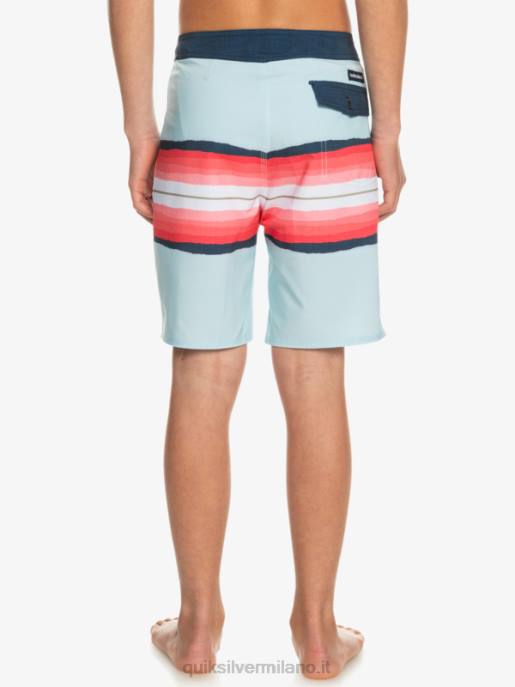 esso Quiksilver ragazzi 8-16 surfsilk resina tinta 17 boardshorts blu grigio HTZR2302