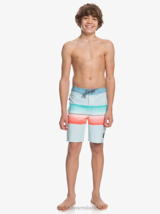 esso Quiksilver ragazzi 8-16 surfsilk resina tinta 17 boardshorts insegne blu HTZR2300