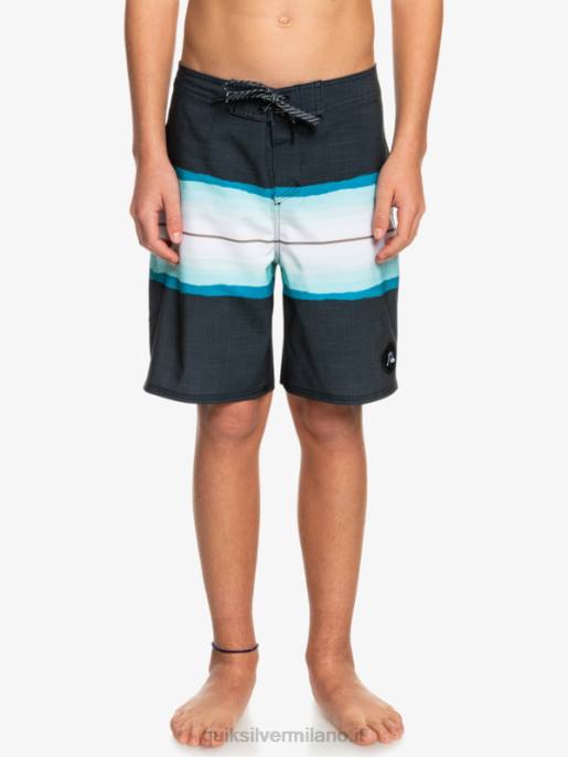 esso Quiksilver ragazzi 8-16 surfsilk resina tinta 17 boardshorts nero HTZR2301