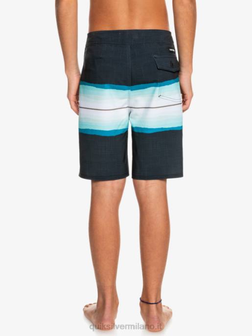 esso Quiksilver ragazzi 8-16 surfsilk resina tinta 17 boardshorts nero HTZR2301