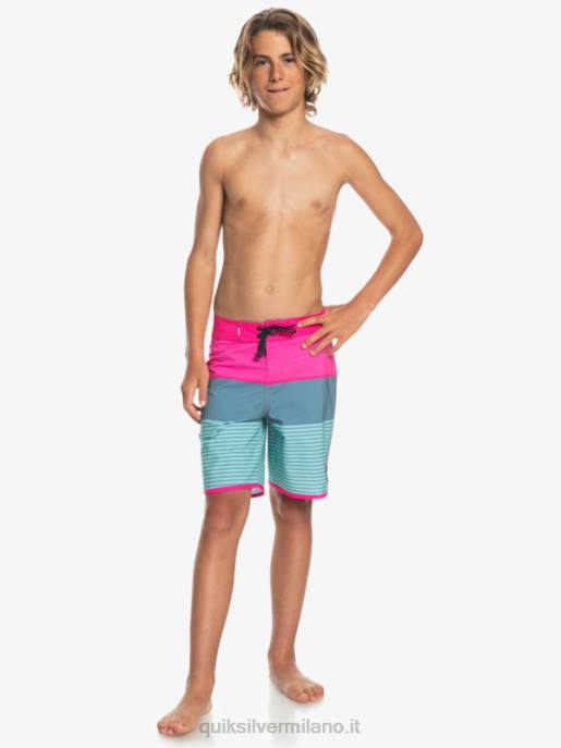 esso Quiksilver ragazzi 8-16 surfsilk tijuana yth 17 boardshort rosa brillante HTZR2268