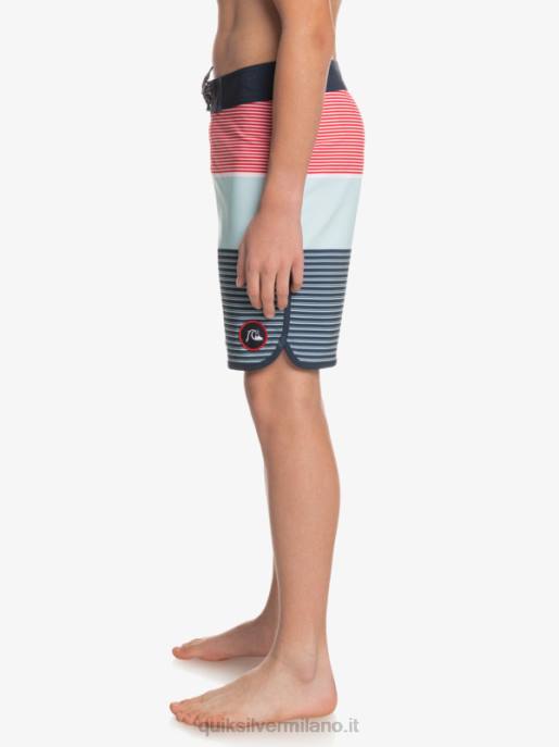 esso Quiksilver ragazzi 8-16 surfsilk tijuana yth 17 boardshort rosso ad alto rischio HTZR2272
