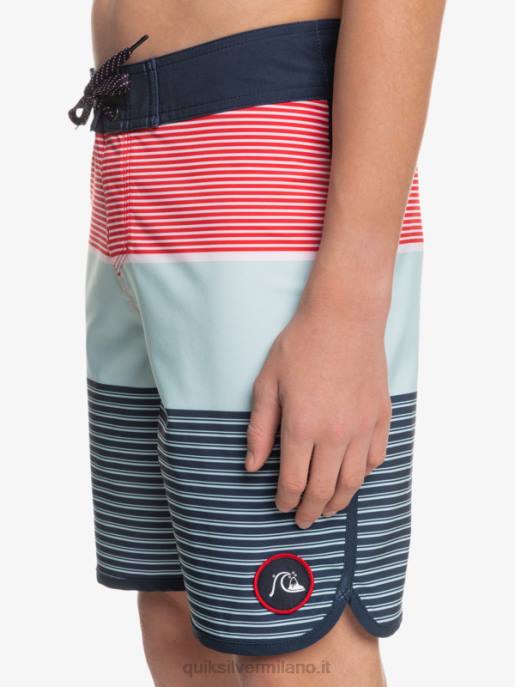 esso Quiksilver ragazzi 8-16 surfsilk tijuana yth 17 boardshort rosso ad alto rischio HTZR2272