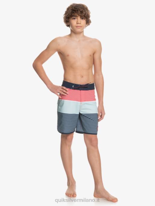 esso Quiksilver ragazzi 8-16 surfsilk tijuana yth 17 boardshort rosso ad alto rischio HTZR2272