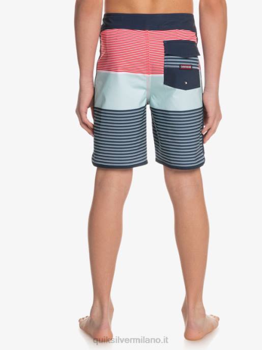 esso Quiksilver ragazzi 8-16 surfsilk tijuana yth 17 boardshort rosso ad alto rischio HTZR2272